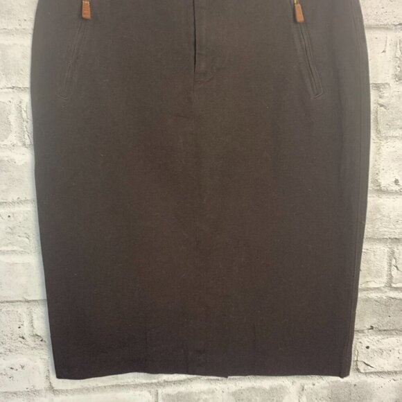 Lauren Ralph Lauren Chocolate Brown Straight Pencil Skirt - Picture 4 of 11